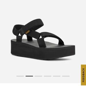 COPY - Flatfor universal teva in black size 9